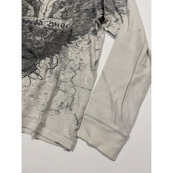 Vintage Y2K Archaic Thermal Long sleeve Shirt Affliction Style Grunge Skate XXL - Picture 3 of 13